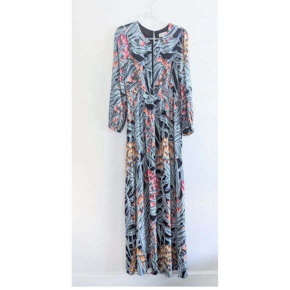 Mara Hoffman Herbarium Tropical Keyhole Maxi Dress in Charcoal Size 8 - Picture 5 of 16